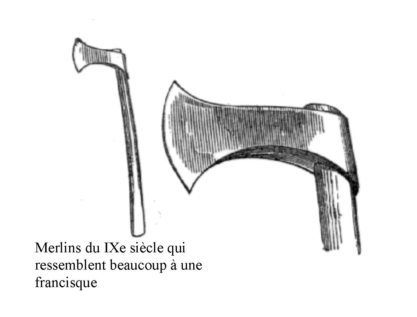 La hache Compagnons de la licorne argentée